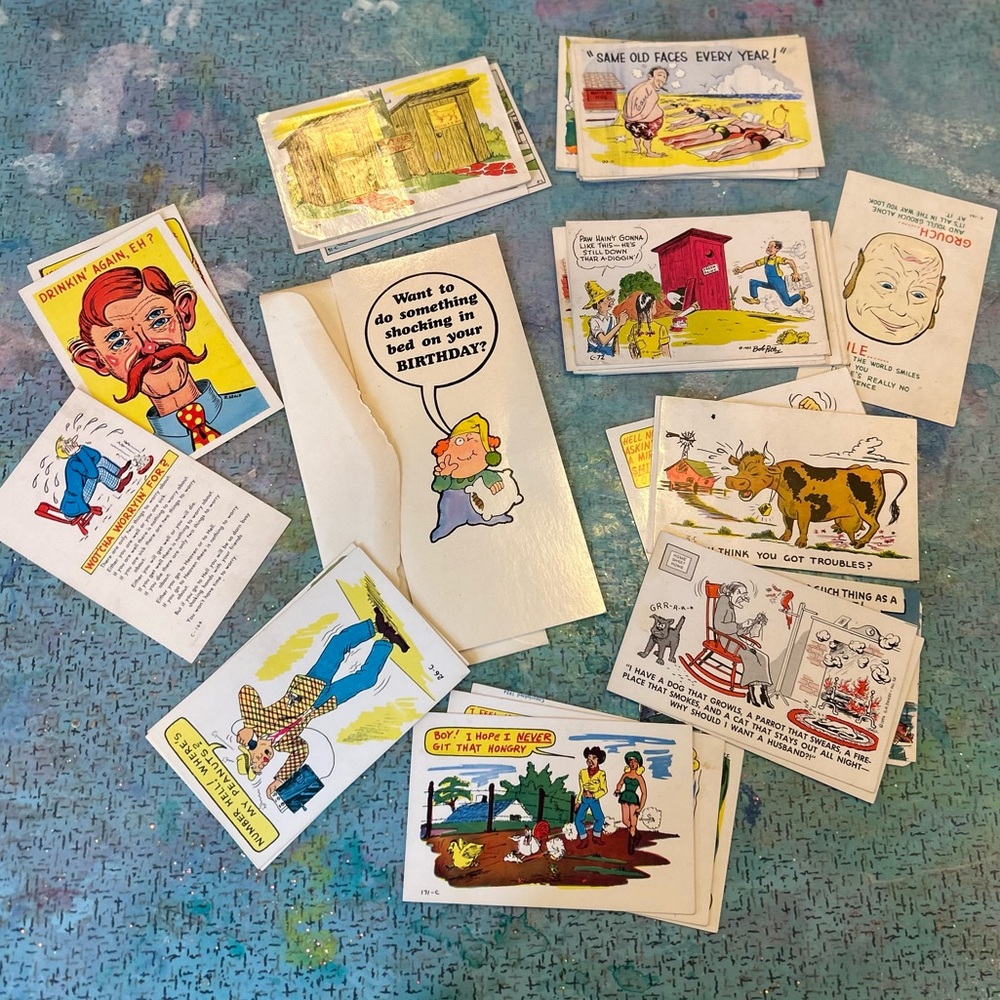 Mid Century Laff Gram Postcards